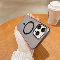 Prabangus Aukštos kokybės Magnetinis Siurblys Belaidis Įkrovimas Matinis pusiau pralaidus telefono dėklas Tinka iPhone 14 13 12 11 Pro Max Apsaugos nuo kritimo dėklai iPhone 14 Pro Max juoda