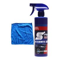 500 ml automobilių keramikos dangos purškiamas automobilių dažų taisymo skystis nuo įbrėžimų super hidrofobinė stiklo danga, poliruojanti, automatinė 500ml and towel