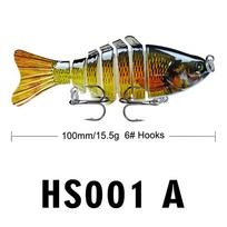 1 vnt. žvejybos masalas kietas masalas 10cm/15.5g vobleriai 7 segmentų plaukiojantis masalas žvejybos masalas A