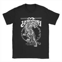 Men's T-Shirts Muay Thai Sak Yant Tiger Unique 100% Cotton Tee Short Sleeve Boxing Fighter T Shirts Round Neck Clothing Summer S
