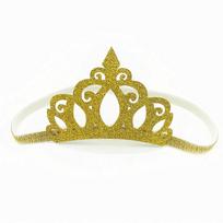 Glittering Silver Gold Crown Baby Headbands Girls Elastic Hair Bands Hair Accessories Princess Tiara HairBands Children Headwear