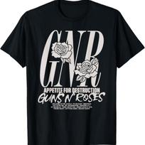 Official Guns N' Roses Appetite Tracks T-Shirt S juoda
