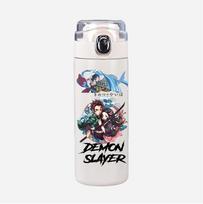 Anime Cartoon Demon Slayer Printed 400Ml Water Bottle Thermos Cup Portable Stainless Steel Leak Proof Camping Water Cup Kid Gifts