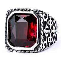 S925 Sterling Silver Charms Rings for Men Waterdrop Shaped Pattern Tangent Plane Personality Vintage Rune Gemston 2025e Ring Jewelry 7