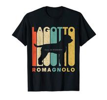 Vintažinio Retro Stiliaus Lagotto Romagnolo Silueto Marškinėliai Vyrams Medvilniniai Apvalios Kaklo Marškinėliai Hip Hop Marškinėliai Streetwear Harajuku S