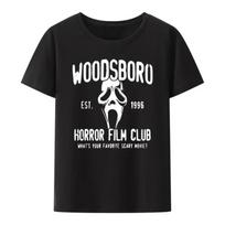 Lets Watch Scary Movies Scream Horror Halloween T Shirt Novelty Funny Graphic Shirts Tee Women Popular Gothic Tops S juoda