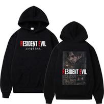 2026 Resident Evil 4 Spausdintas Hoodie Unisex Vintažinis Gotikinis Puloveris Megztinis Unisex Atsitiktinio Stiliaus Didelio Dydžio Hoodies Vilnos Gatvės Apranga 4XL juoda