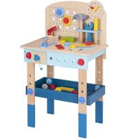 Tooky Toy medinis darbastalis vaikams – mažojo meistro dirbtuvės!