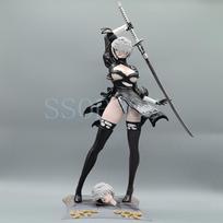 Karštas NieR: Automato figūrėlė Yorha No. 2 tipo B 2B 33cm Anime Mergaičių PVC Veiksmo Figūrėlė Žaislas GK Aktyvi Statulėlė Suaugusiųjų Kolekcijos Modelis Lėlė -A5067