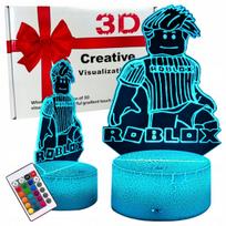 Night Desk Lamp For Kids Roblox Game Illuminated 16 Led + Remote Control