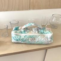 Quilting Cotton Hair Dryer Storage Bag Large Capacity with Handle Carrying Case Soft Dustproof Curler Storage Bag for Travel