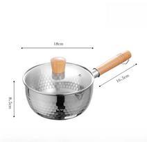 Stainless Steel Yukihira Pan Yukihira Saucepan with Lid Yukihira Pot with Hook Japanese Milk Pot Sauce Pot Cooking Pot