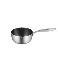 Cookware Japanese Style Fryer Pan Versatile Stainless Steel Deep Fryer Pot with Lid Silver Milk Pot Home M