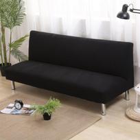 Vienspalviai sofos lovos užvalkalai be porankių Elastingi sandarūs sofos užvalkalai, elastingi, lankstūs užvalkalai Sofa, skirta banketui S Size juoda