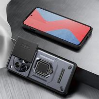 KEYSION smūgiams atsparus šarvų dėklas, skirtas OnePlus 12 5G, slankiojančios kameros objektyvo apsauginis žiedas, telefono dangtelis, skirtas Oneplus 12 5G for OnePlus 12 5G pilka spalva