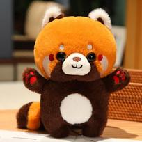 Kūrybingi 30 cm iškamšyti gyvūnai meškėnas virsta raudonąja panda, pliušiniai žaislai, šuo, minkšta metimo pagalvė, dovanos vaikams gimtadienio proga, dekoras about 30cm