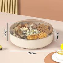 Dried Fruit Tray Light Creative Food Grade Double Layer Fruit Tray Storage Box with Lid Household Snack Candy Dried Fruit Box