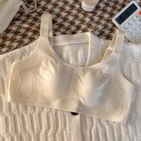 Large Size Women Ultra Thin One Cup Cool Feeling Ultra Thin No Trace Breathable Large Breast and Small Bra XL pieno baltumo spalva
