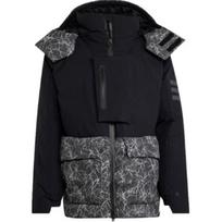Adidas Terrex And Wander Co-Branded Patchwork Design Logo Print Hooded Down Jacket Men Jackets Black HN6940 L