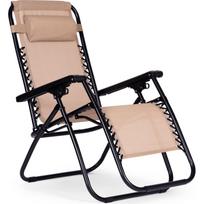 Lauko kėdė ModernHome Zero Gravity ZRL009, smėlio sp., 86 cm x 37 cm x 106.5 cm