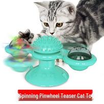 Šviečiantis besisukantis katės draskyklė su kailio surinktuvu Rotating Cat Toy