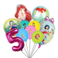 10pcs Princess Foil Balloons Set 18Inch Princess Helium Glob Baby Shower Princess Themed Girls Kids Birthday Party Decorations 32inch