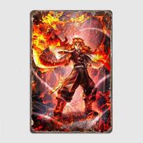 Anime Demon Slayer Rengoku Metal Sign Club Bar Plates Wall Mural Design Tin Sign Poster custom-made 20x30cm（7.8x11.8inch）