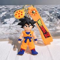 Dragon Ball Z Keychain Anime Super Saiyan Goku Figure Cute Keyring Bag Pendent Car Ornament Key Accessories Kids Toy Xmas Gifts