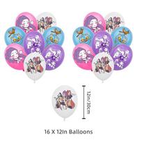 Birthday Balloon Decoration Set for Kpop Demon Hunters, Tableware Banners Cake Topper Insert For Baby Shower Party Supplies