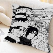 Anime N-Narutos Manga Pillow Case Cushion Cover Car Throw Pillow Case For Sofa Car Christmas Gift 40x40cm 45x45cm 16x16Inch