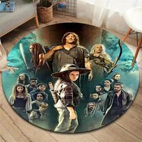 The Walking Dead Round Area Rug,Carpet Rug for Living Room Bedroom Sofa Playroom Decor,Non-slip Floor Mat 80cmx80cm