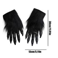 Halloween costume gloves 2 pack werewolf gloves wolf claw hands horror wolf claw gloves for Halloween theme party