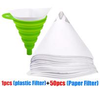 Plastikinio popieriaus filtro dažų purškiamas tinklelis valomasis įtempimo piltuvas baltas storas filtras kūginis nailono piltuvėliai popieriaus įrankiai