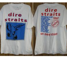 26 Dire Straits Koncertinis Turas Marškinėliai 1992 On Every Street T-shirt 2 pusės NH13429 Unisex T-shirt XXL