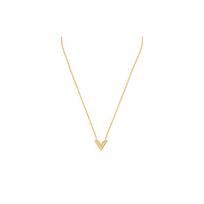 Louis Vuitton Essential V Logo Metal Necklace Women necklace Gold Brass M61083 Default Packaging