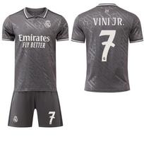 2025-26 Real Madrid juodas treniruočių/vartininko marškinėlis #9Mbappé #7 Vinícius Futbolo marškinėliai 18