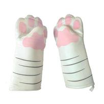 1 Pair Cat paw insulated gloves Cute Cat Claw Oven Gloves Microwave oven heat-resistant baking gloves Kitchen supplies balta