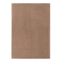 Rankų darbo smėlio spalvos iš vilnos kilimas 80x150 cm Arcura – Vikosa