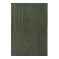 Rankų darbo tamsiai žalios spalvos iš vilnos kilimas 160x230 cm Arcura – Vikosa