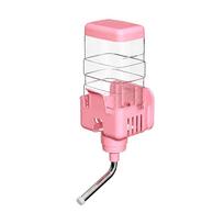 Leak-Proof Animal Water Bottle No-Drip Dog Water Dispenser  for Crates/Cages Accessories rožinė