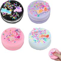 Taba Squishy Toys 4-Pack, Cat Design, Portable, Multicolor, Stress Relief Fidget Toys, Slow Rising