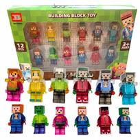 My World Minecraft Figure Set Zombie Figures Characters 12 Pcs.