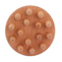 Ergonomic Handle Manual Massage Tool Mushroom Shape Wooden Massager Scalp Massager  Full Body Use