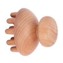 Wooden Material Manual Massage Tool Mushroom Shape Wood Massage Tool Scalp Massager  Full Body Use