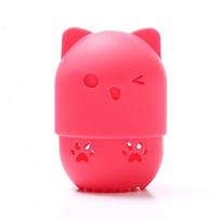1PC Beauty Powder Puff Blender Holder Sponge Makeup Egg Drying Case Portable Soft Silicone Cosmetic Blender Sponge Box Holder