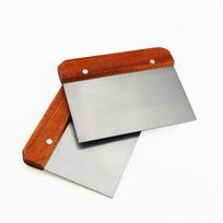 2x Stainless Steel Chopper Scraper Dough Cutter Wood Handle Spatula Kitchen Tool
