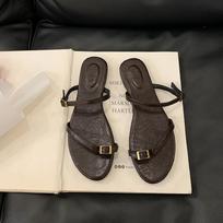 Fashion Bailamos Vintage Roman Sandals Flat Heel Women Sandals Casual Buckle Strap Summer Shoes Heels Women Shoes Mujer 35 juoda