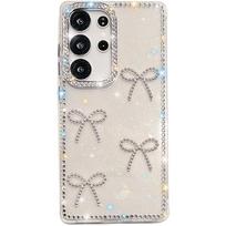 Suitable for Samsung GalaxyzA17 Flash Diamond IMD Bow Mobile Phone Case S25ULTRA A07 A55A56 Samsung GalaxyzS23ULTRA