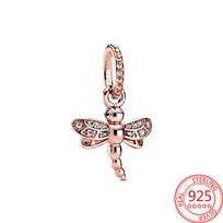 Exquisite Copper Dragonflies&Earth&Ladybugs&Keys&Shells&Flowers Charm Fit Brand Bracelet Ladies Diy Jewelry