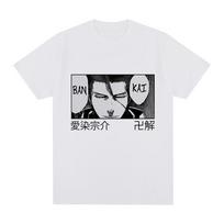Anime Bleach Thousand Year Blood War Aizen Sosuke Bankai T Shirt Manga Women Cartoon Tee Shirt Men T-Shirt Unisex Harajuku Tops S